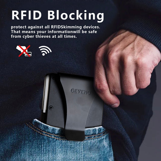 Matte Black Aluminum Slim Wallet