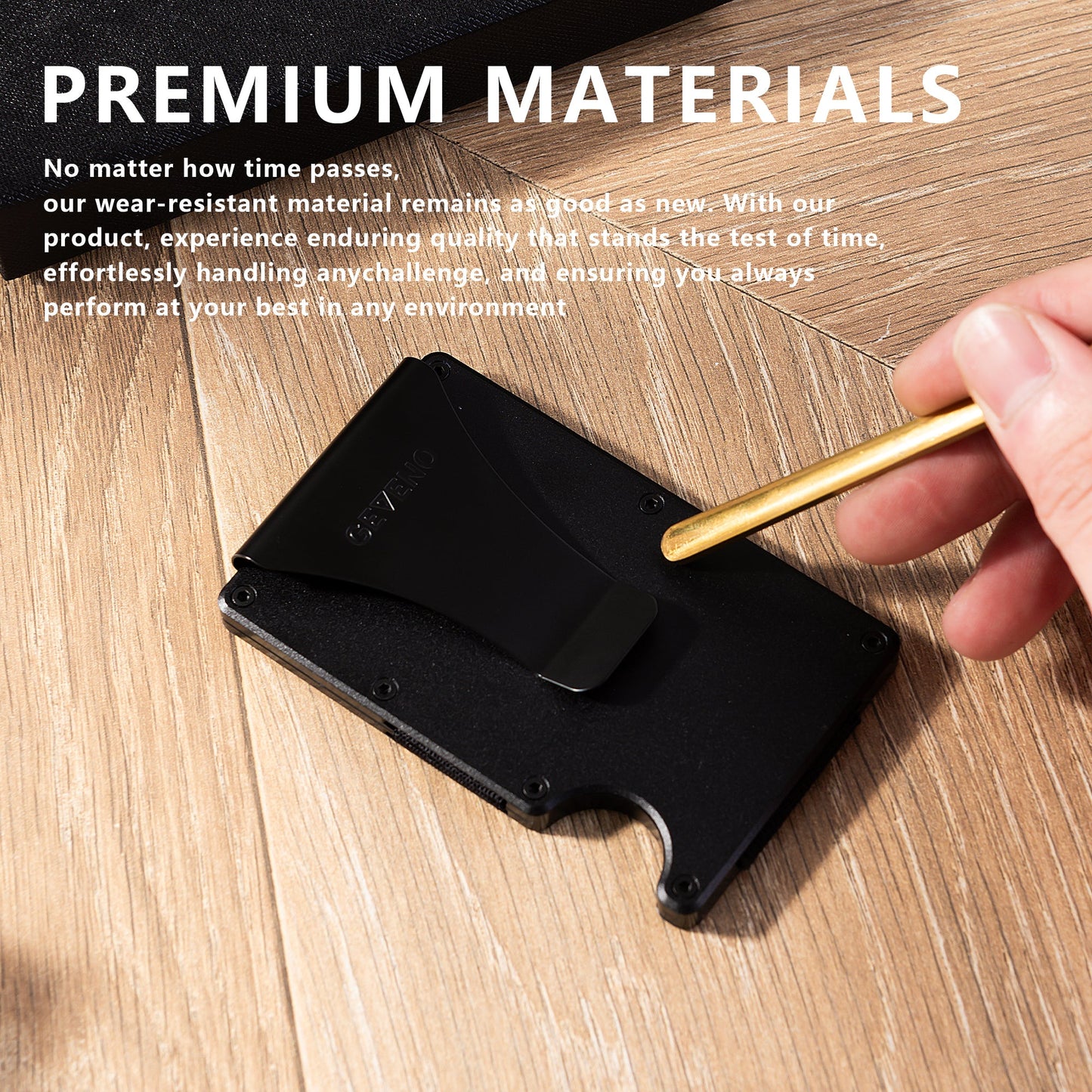 Matte Black Aluminum Slim Wallet