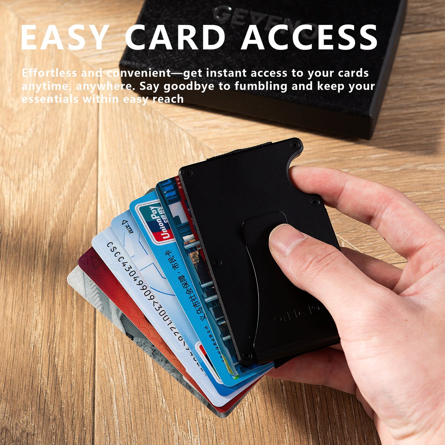 Matte Black Aluminum Slim Wallet