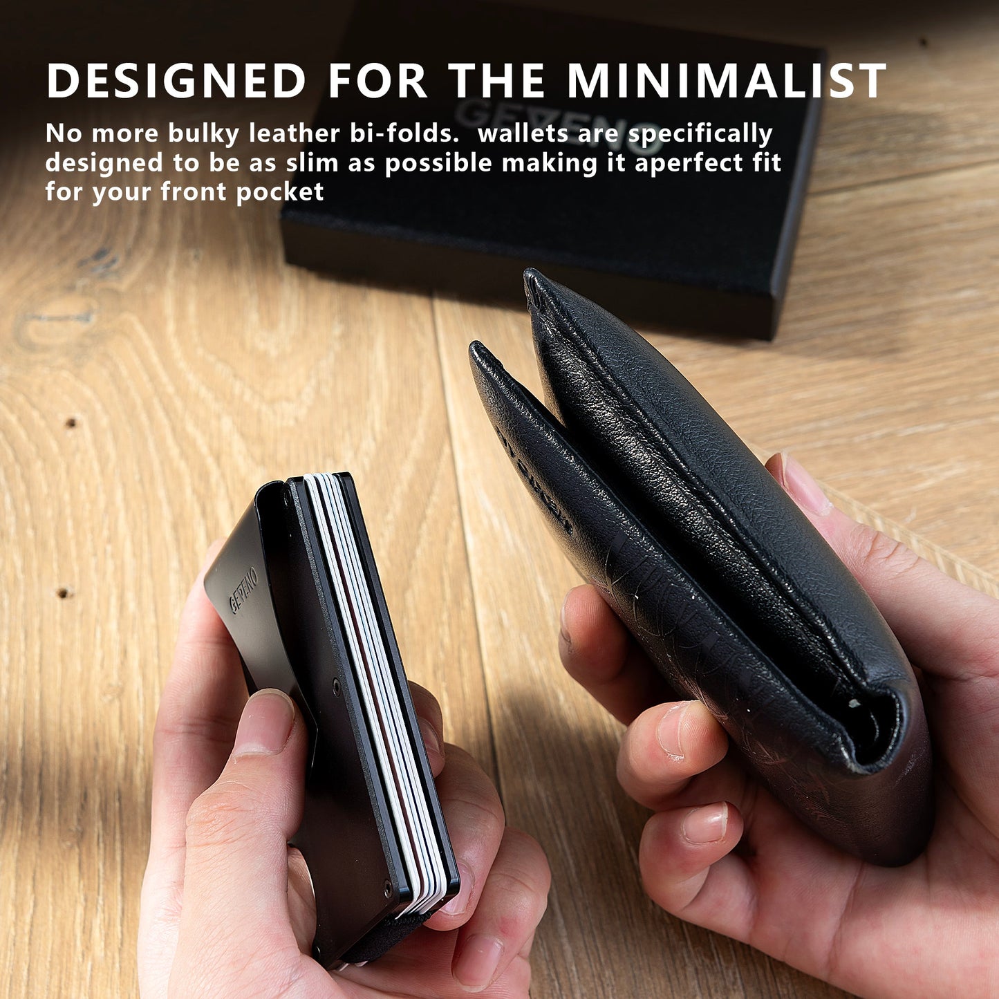 Matte Black Aluminum Slim Wallet