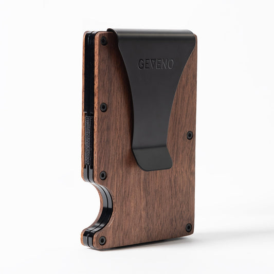 Walnut Wood Slim Wallet