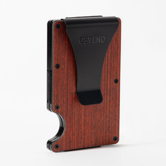 Red Wood Slim Wallet